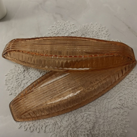 Селедочница УССР Артемовский з-д, карамельное стекло в прессе. Цена за 1шт. Картинка 4