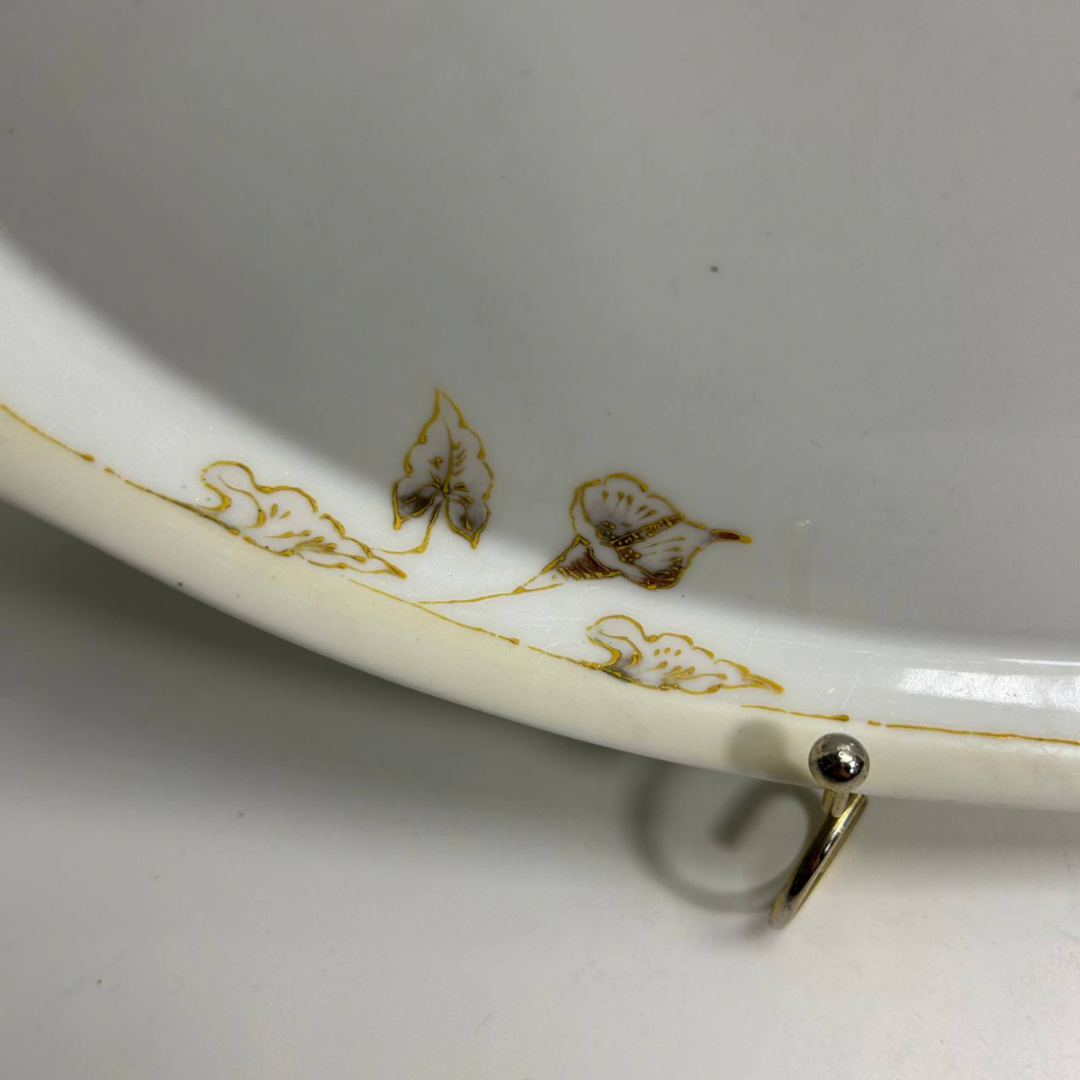 Блюдо Гарднер Ф.Я. Императорская Россия до 1917г. Фарфор рельефный с ручной росписью. Антиквариат. Картинка 7