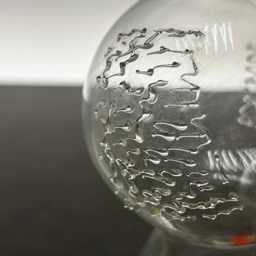 Сувенирный "Мишка" Калининский СЗ ав. И.Маршумова. Тонкое стекло, краски, золото. Трещинка у лев уха. Картинка 2