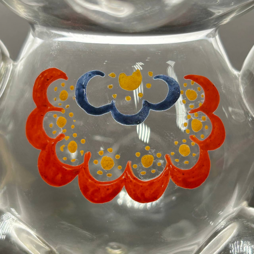 Сувенирный "Мишка" Калининский СЗ ав. И.Маршумова. Тонкое стекло, краски, золото. Трещинка у лев уха. Картинка 3