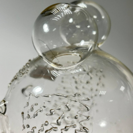 Сувенирный "Мишка" Калининский СЗ ав. И.Маршумова. Тонкое стекло, краски, золото. Трещинка у лев уха. Картинка 6