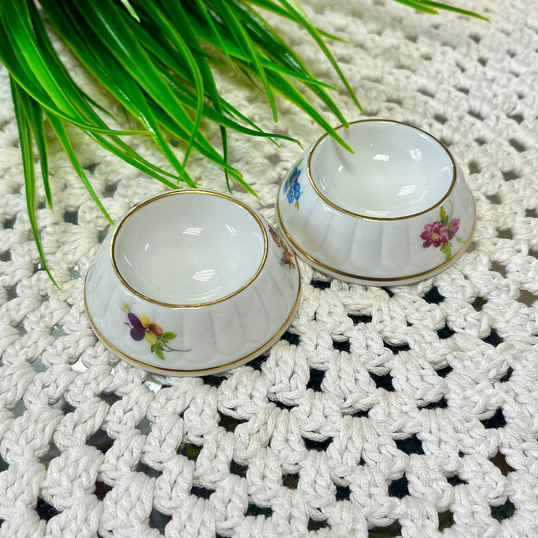 Подсвечник "Мейсенский букет". Фарфор с деколью и позолотой МРМ Saxonia. Этикетка. Цена за 1шт. Картинка 1