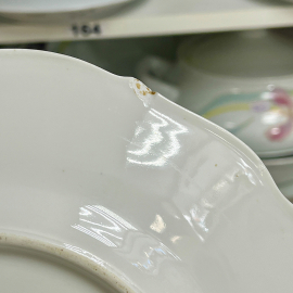 Тарелки закусочные Карл Тильш Poland 1945-1952гг. Рельеф фарфор, позолота.Скол на одной. Цена за 6шт. Картинка 7