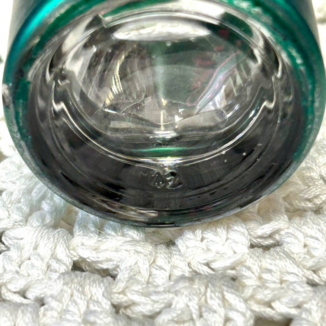 Стопки зеленые ГХЗ, стекло с крытьем и рисунком. Сколы на 2х. Цена за 5шт. Картинка 3