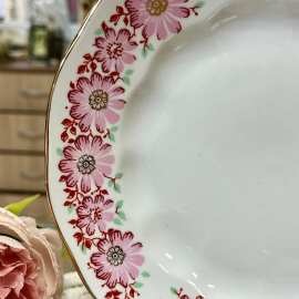 Чайное трио Рига 1970-1980гг. Фарфор, деколь, позолота. Винтаж, СССР. Картинка 4