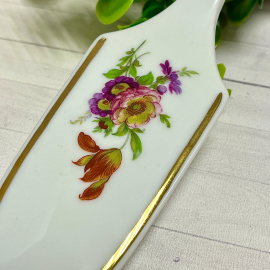 Лопатка для подачи MPM Saxonia 1990-1999гг. Гарантия, Чистая ручная работа. Фарфор, деколь, золото. Картинка 2