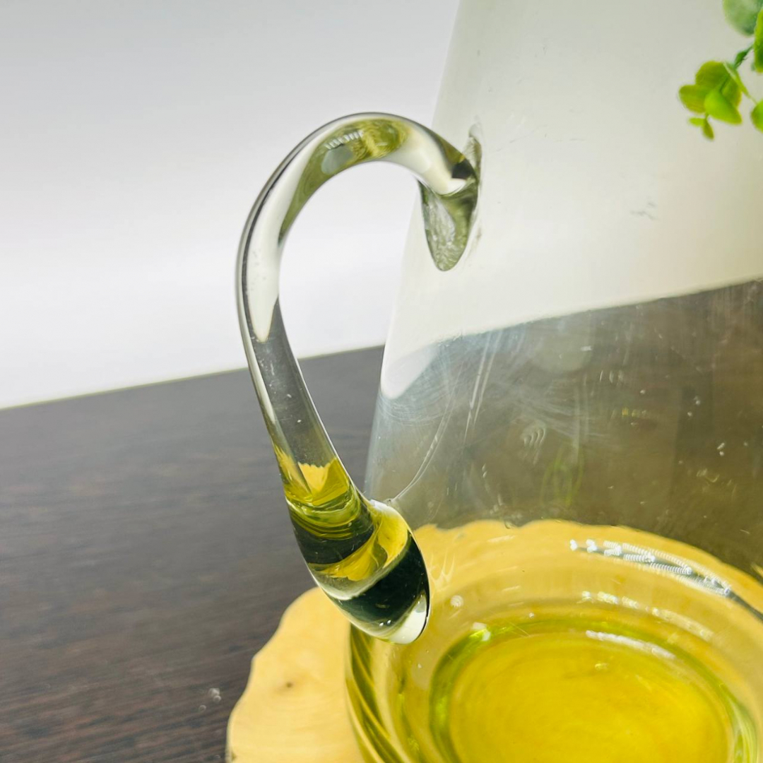 Кувшин из цитринового (желтого) стекла. Винтаж УССР. Картинка 3