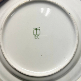 Чайный сервиз "Горох" на бирюзовом крытье. Туймазинский ФЗ. Фарфор, крытье, окантовка. Цена  за 19пр. Картинка 6