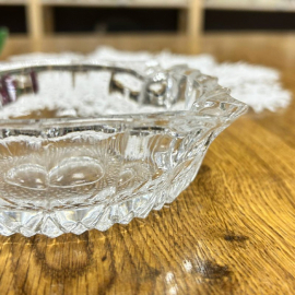 Пепельница из хрусталя квадратной формы, винтаж, СССР. Картинка 3