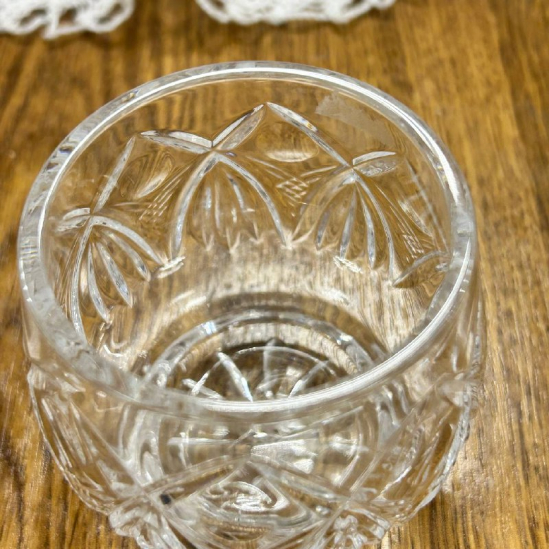 Набор широкий стопок из хрусталя в пресс-форме. Винтаж, СССР. Цена за 6шт. Картинка 5