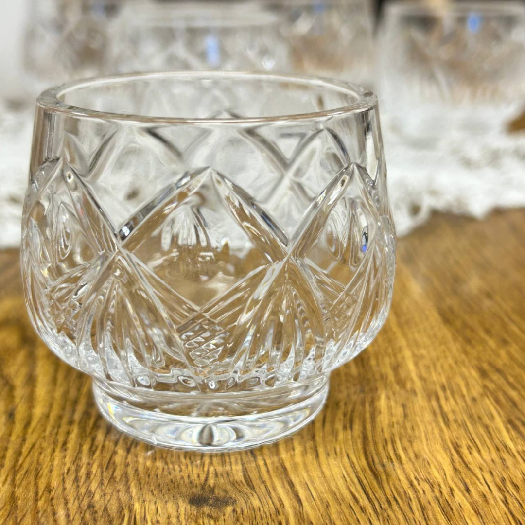 Набор широкий стопок из хрусталя в пресс-форме. Винтаж, СССР. Цена за 6шт. Картинка 7