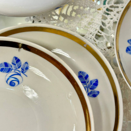 Чайный сервиз цветочным декором, Дулевский ФЗ, форма Колечко А.Гузанов. Цена за 15пр. Картинка 9