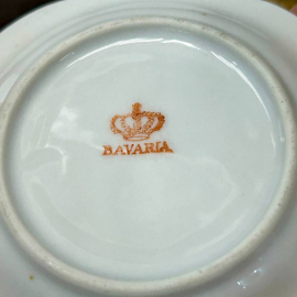 Розетки Shumann Bavaria Германия 1918-29г. Фарфор, деколь, позолота. Антиквариат. Цена за 6пр. Картинка 5