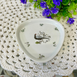 Антикварная и крупная розетка/костер треугольной формы Rosenthal Германия 1940г. Фарфор, деколь.