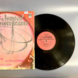 Пластинка "Песни на стихи Андрея Вознесенского" издательство: Мелодия 1981г. Винтаж. Картинка 3