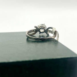 Кольцо с камнями, серебро 925пр., вес 1,8г., размер 17,5. Клеймо. Картинка 4