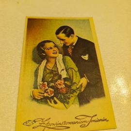 Открытка С Днем Рождения Девушка 1 шт. Европа 1950-е годы