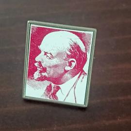 Значок "Ленин", СССР Стекло