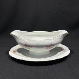 Соусник "Мейсенский букет", фарфор, деколь, Европа, винтаж