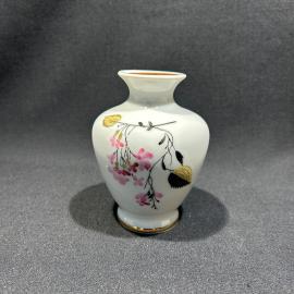 Ваза подбукетник "Первоцвет", фарфор, роспись, позолота, ЛФЗ, винтаж, СССР