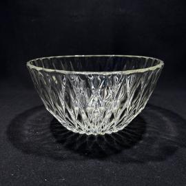 Ваза салатник " Ромбы" 20 см, з-д БОР, стекло, винтаж, СССР