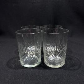 Набор стаканов для подстаканников "Ананас" 4 штуки, стекло, винтаж, СССР