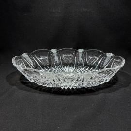 Ваза салатник "Ананас", 35 на 18 см, хрусталь, винтаж, СССР