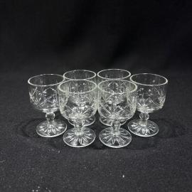 Набор рюмок 6 штук "Легкость", стекло, винтаж, СССР