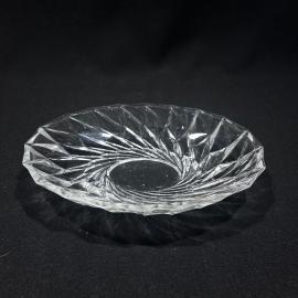 Блюдо "Вихрь", 13 на 17 см, стекло, винтаж, СССР