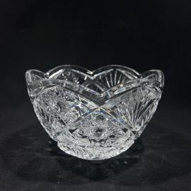 Ваза салатник "Звезда" диаметр 19 см, хрусталь, винтаж, СССР