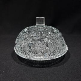 Масленка "Звезда", хрусталь, винтаж, СССР