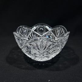 Ваза салатник Звезда" диаметр 15 см, хрусталь, винтаж, СССР