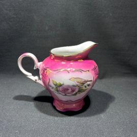 Молочник "Райские птицы", Дулевский ФЗ, фарфор, деколь, позолота, винтаж, 2001 год