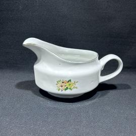 Молочник "Цветы", фарфор, деколь, позолота, винтаж, СССР