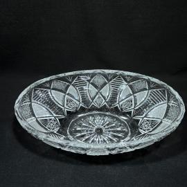 Ваза салатник "Лодка мира" хрусталь, 30 на 15 см, винтаж СССР