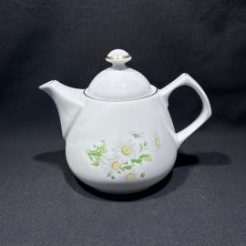 Чайник "Ромашки", Коростеньский ФЗ, фарфор, деколь, позолота, винтаж