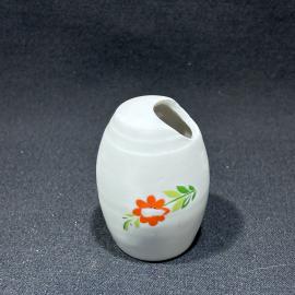 Баночка для зубочисток "Цветок", Дулевский ФЗ, фарфор, деколь, винтаж, СССР