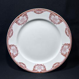 Блюдо круглое 25 см "Лилия", ABERDEEN, CAULDON ENGLAND, фарфор, деколь, Англия, антиквариат