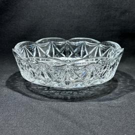 Ваза салатник "Геометрика" 20 см, хрусталь, винтаж, СССР