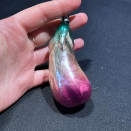 Елочное украшение "Баклажан", стекло, винтаж, СССР