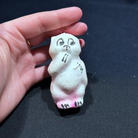 Елочное украшение "Олимпийский мишка", пенопласт, винтаж, СССР