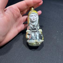 Елочное украшение "Девочка в варежках", стекло, винтаж, СССР