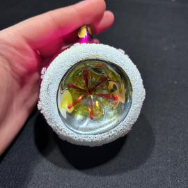 Елочный шар "Фонарик", стекло, винтаж, СССР