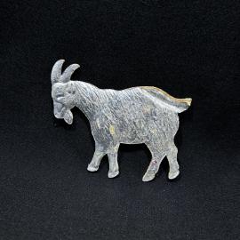 Елочное украшение "Коза", картонаж, винтаж, СССР