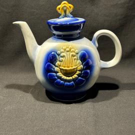 Чайник доливочный "Чудо цвет", фаянс, Волгоградский КЗ, винтаж, СССР