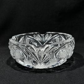 Пепельница "Кристалл" 18 см, хрусталь, Богемия, Чехословакия, винтаж