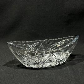 Ваза салатник ладья "Легкость", ДХЗ, хрусталь, винтаж, СССР