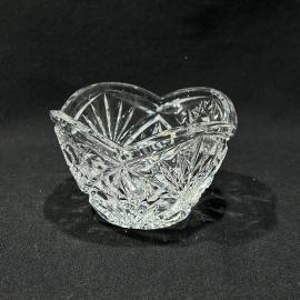 Ваза конфетница икорница "Звезда" , 11 см, хрусталь, винтаж, СССР