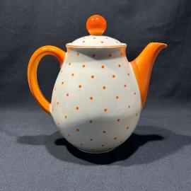 Кофейник "Горошек", фаянс, роспись, винтаж, Германия