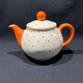 Чайник  "Горошек", фаянс, роспись, винтаж, Германия